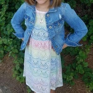 Cute girl's multicolored dress